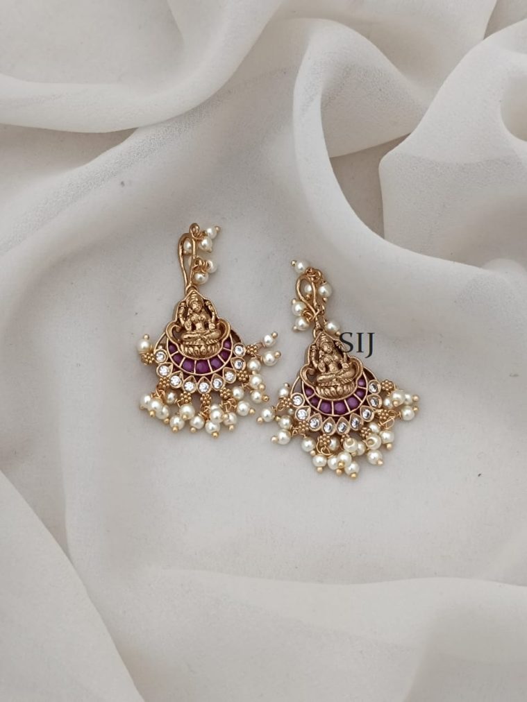 Lakshmi Kemp Pearl Hook Drop Earrings ARJIE02548