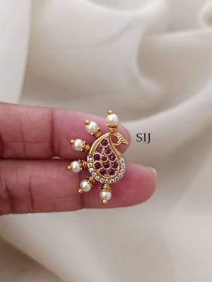 Peacock Pearl Stud Earrings ARJIE02565