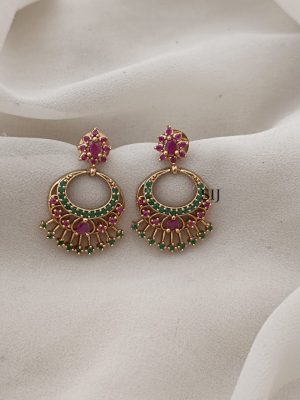 Chand Bali Stone Earrings ARJIE02572