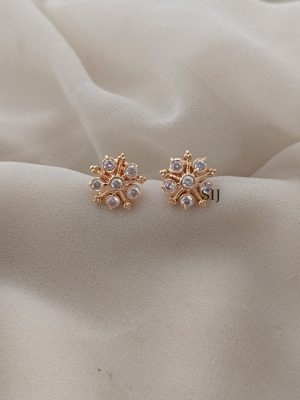 5 Stone Screw Back Stud Earrings ARJIE02582