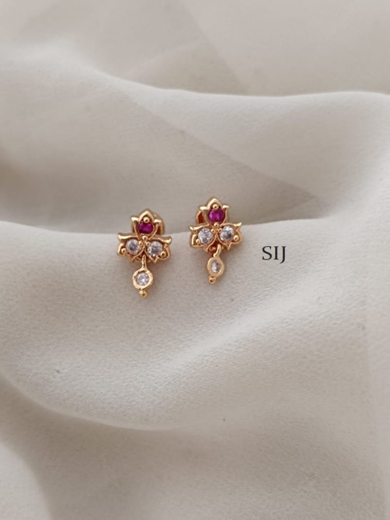 Stone Screw Back Stud Earrings ARJIE02585