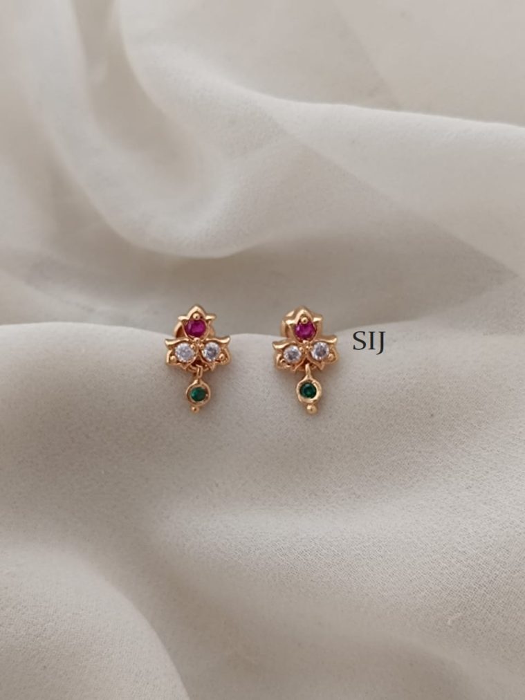 Stone Screw Back Stud Earrings ARJIE02587