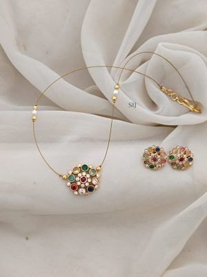 Navaratna Invisible Necklace ARJIN02613