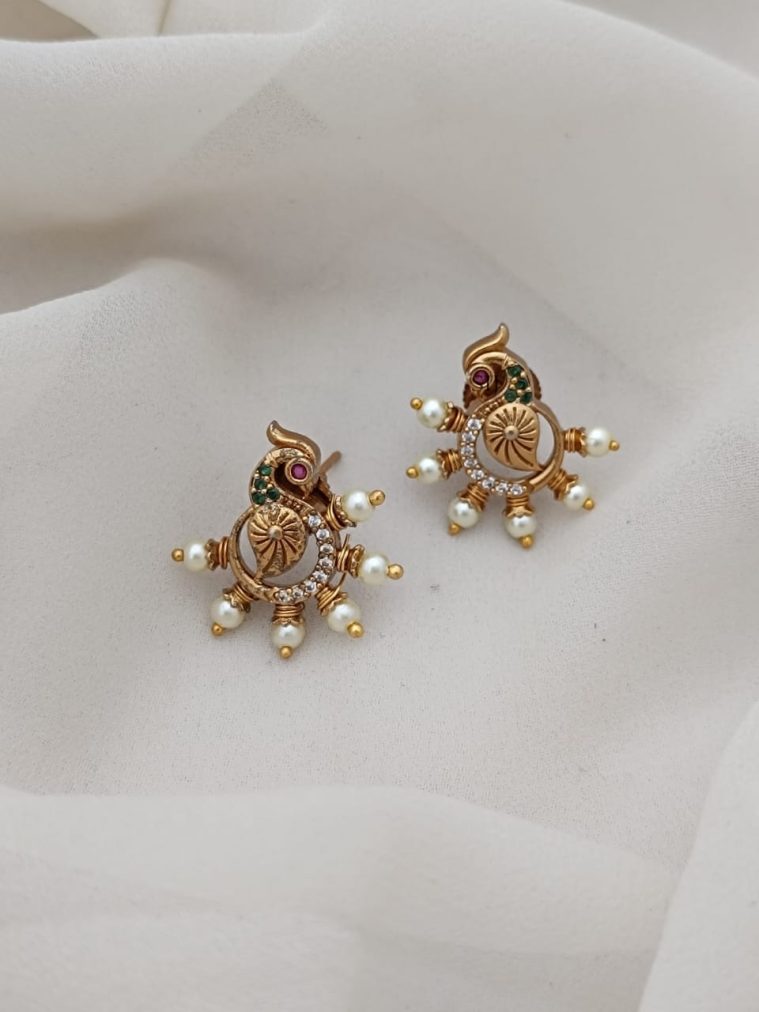 Peacock Stud Earrings ARJIE02618