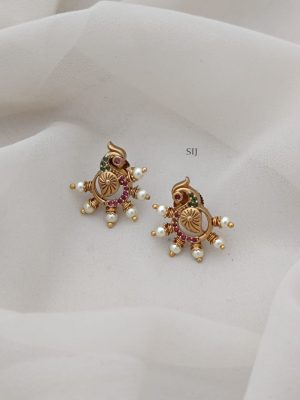 Peacock Stud Earrings ARJIE02619