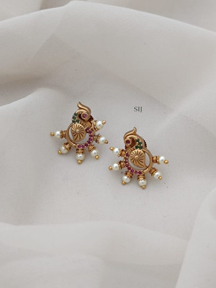 Peacock Stud Earrings ARJIE02619