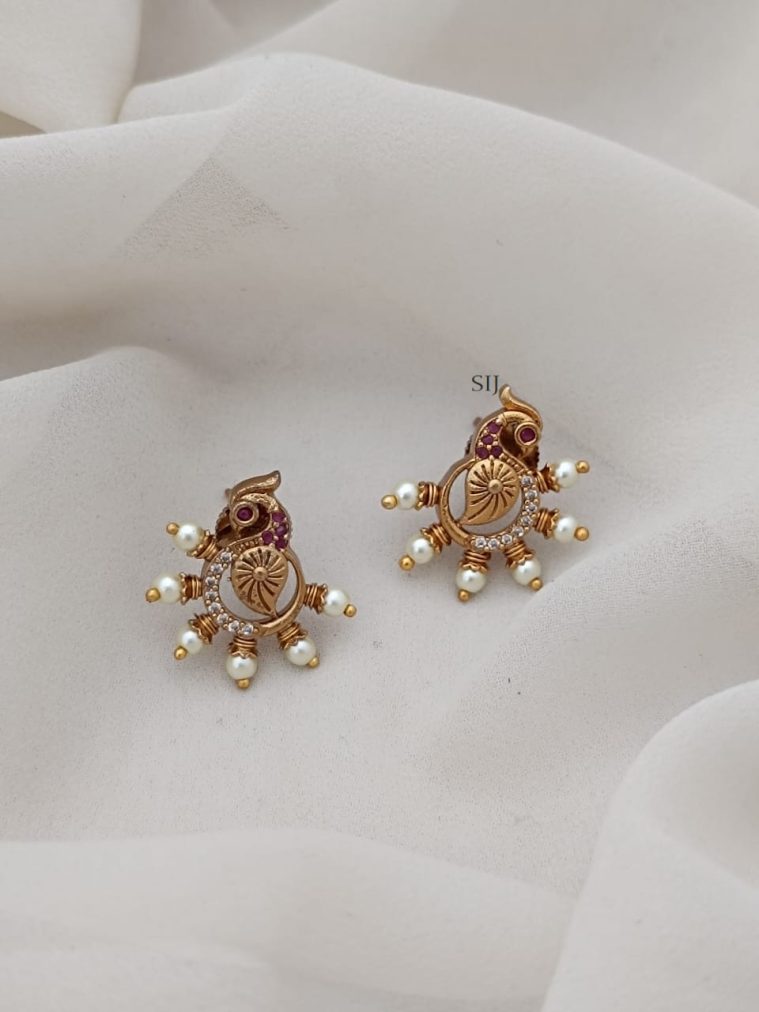 Peacock Stud Earrings ARJIE02621