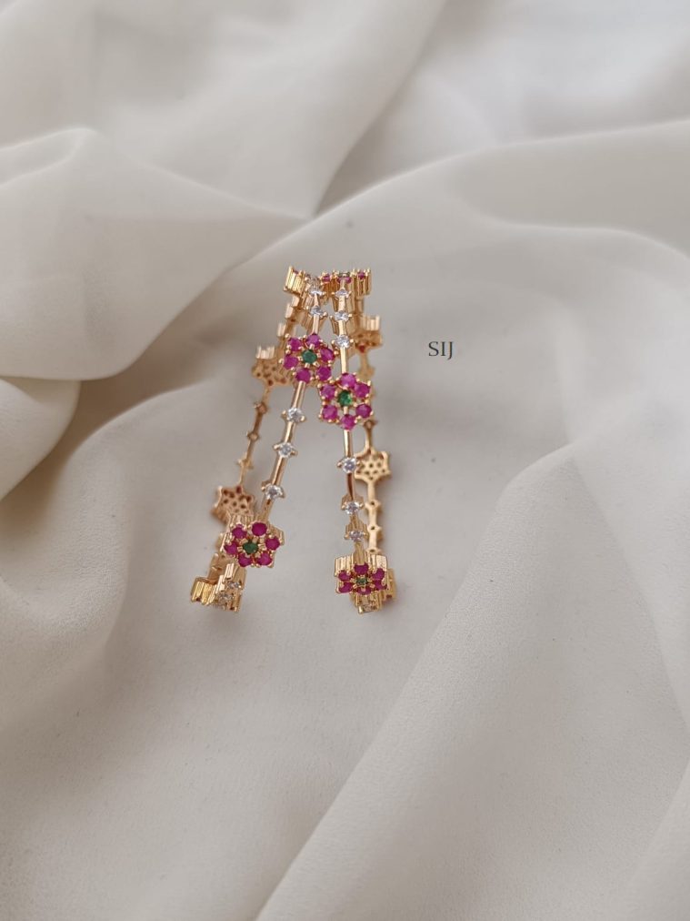 Ruby and White Stone Bangles ARJIB02622