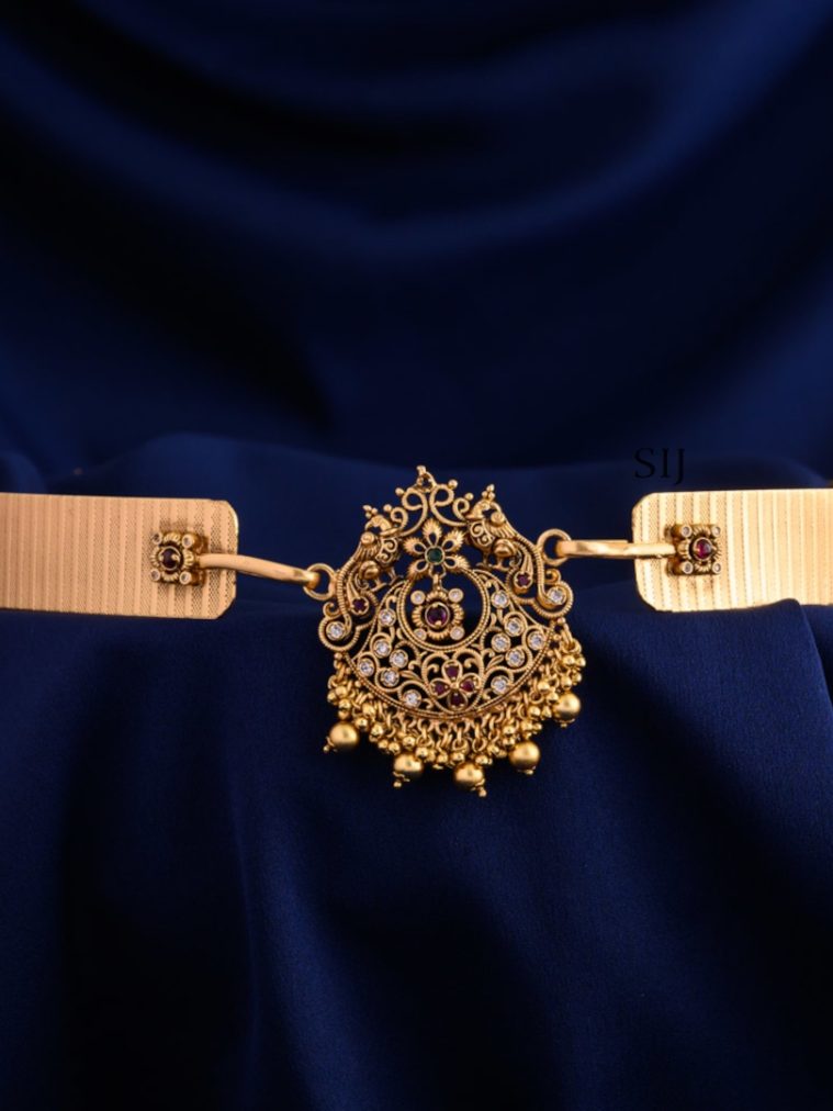 White AD Stones Bridal Hip Belt AJPIHB03110
