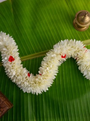 White With Rose Reusable 16 Inches Pichi Poo Flower String