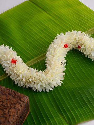 White With Rose Reusable 16 Inches Pichi Poo Flower String