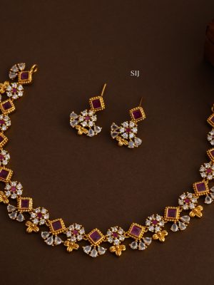 AD White Stones Necklace AJPIN03163
