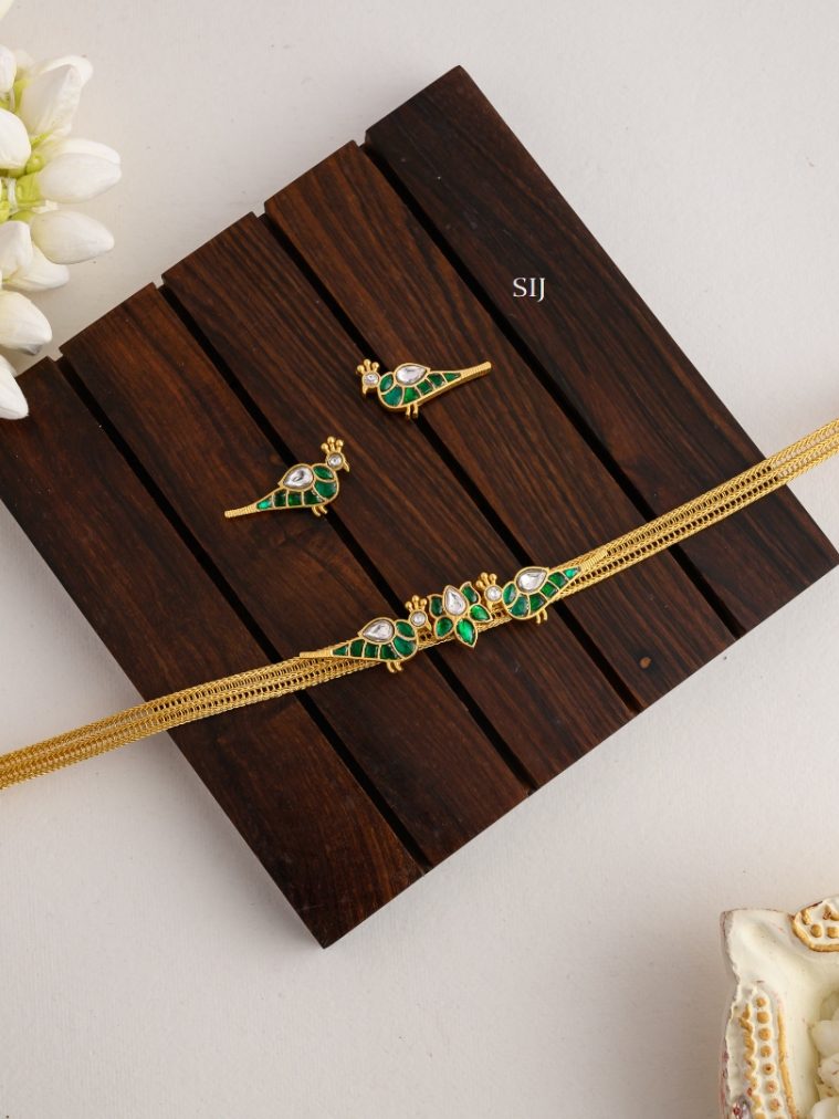 Green Jadau Kundan Choker AJPIC03165