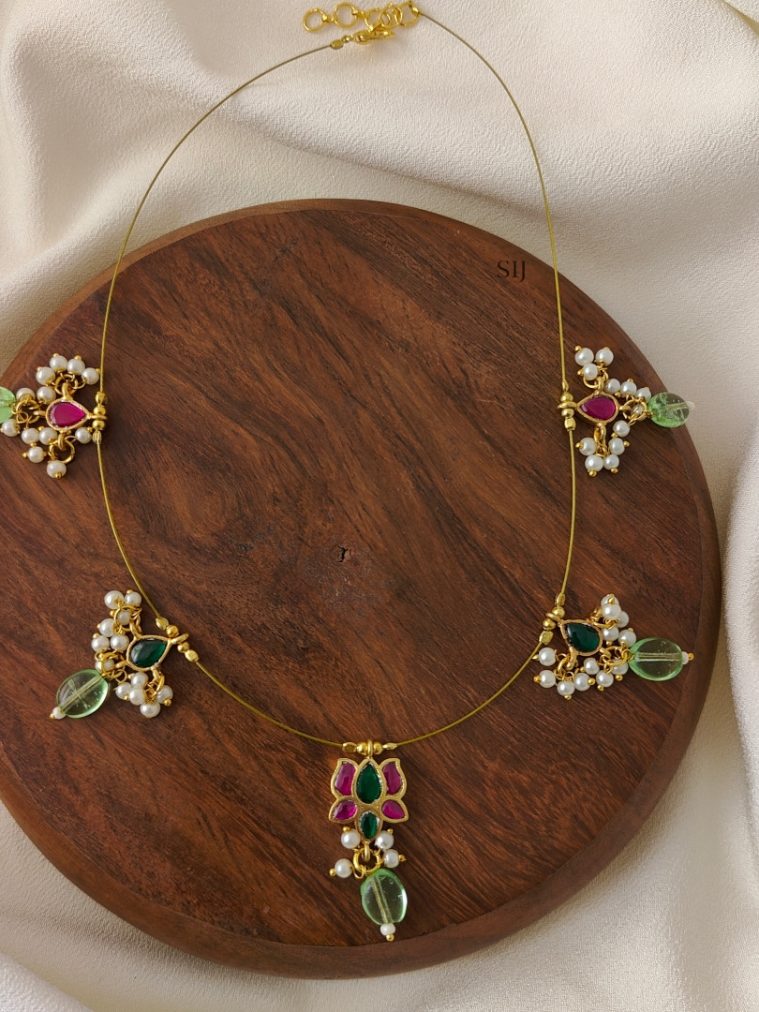 Jadau Kundan Invisible Necklace AJPIN03167