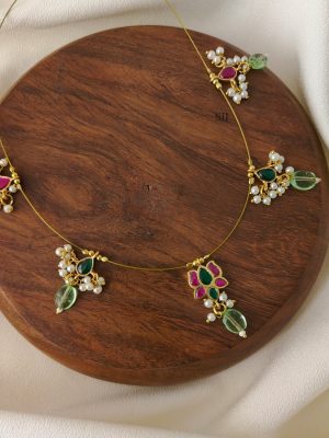 Jadau Kundan Invisible Necklace AJPIN03167