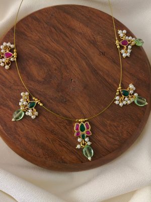 Jadau Kundan Invisible Necklace AJPIN03167