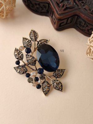 Crystal Saree Brooch AJPIS03193