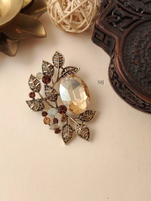 Crystal Saree Brooch AJPIS03194