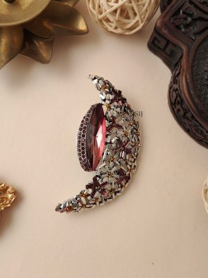Crystal Saree Brooch AJPIS03196