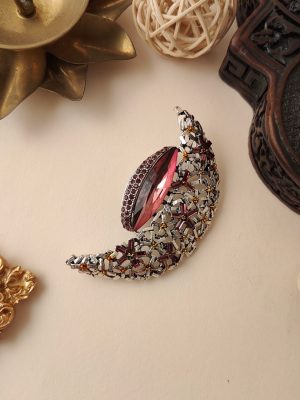 Crystal Saree Brooch AJPIS03196