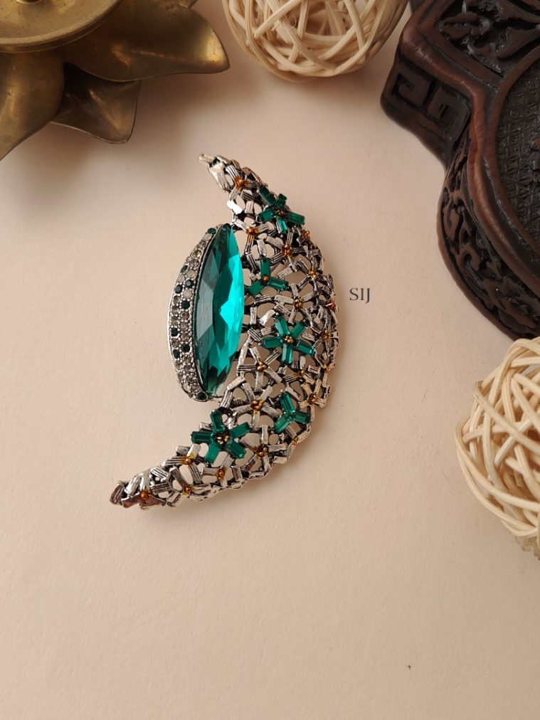 Crystal Saree Brooch AJPIS03197