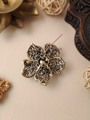 Crystal Saree Brooch AJPIS03199