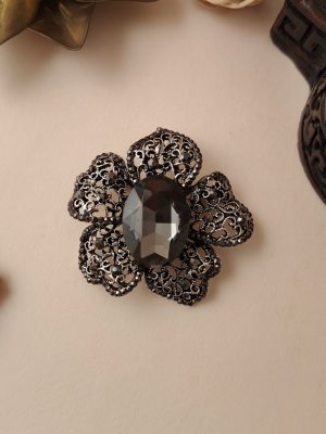 Crystal Saree Brooch AJPIS03200