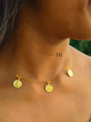 Lakshmi Coin Invisible Necklace LOCIN00039