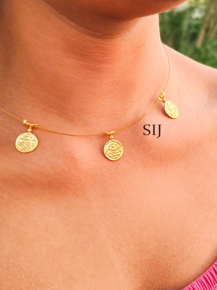 Lakshmi Coin Invisible Necklace LOCIN00039