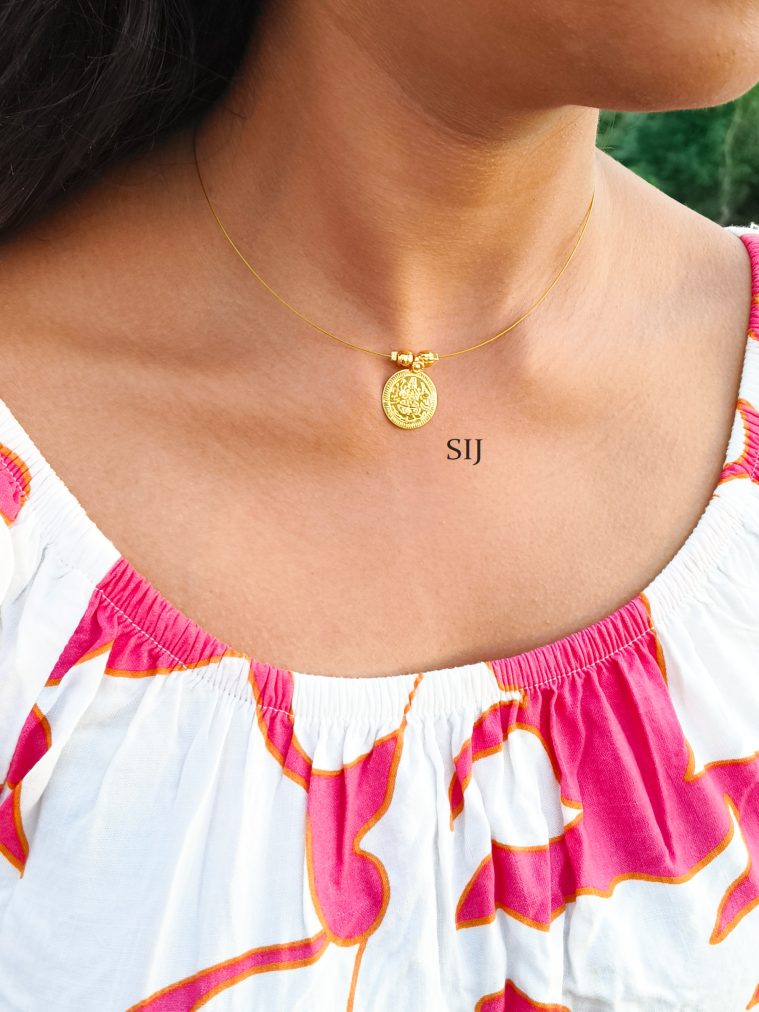 Lakshmi Coin Invisible Necklace LOCIN00040