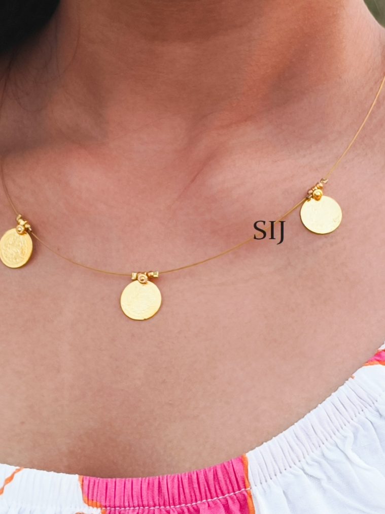 Lakshmi Coin Invisible Necklace LOCIN00044