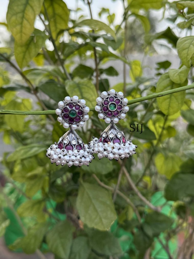 Black Polish Kemp Jhumkas MAAIE0000048