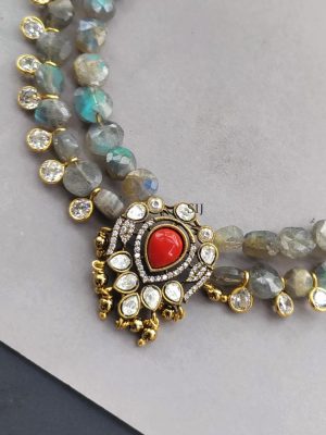 Coral Beaded Necklace DEVIN00655