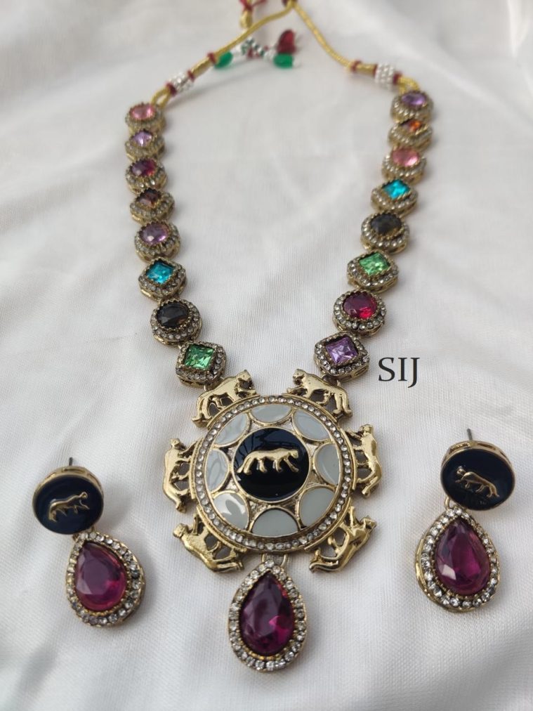 Multi Stone Necklace AKSIN00009