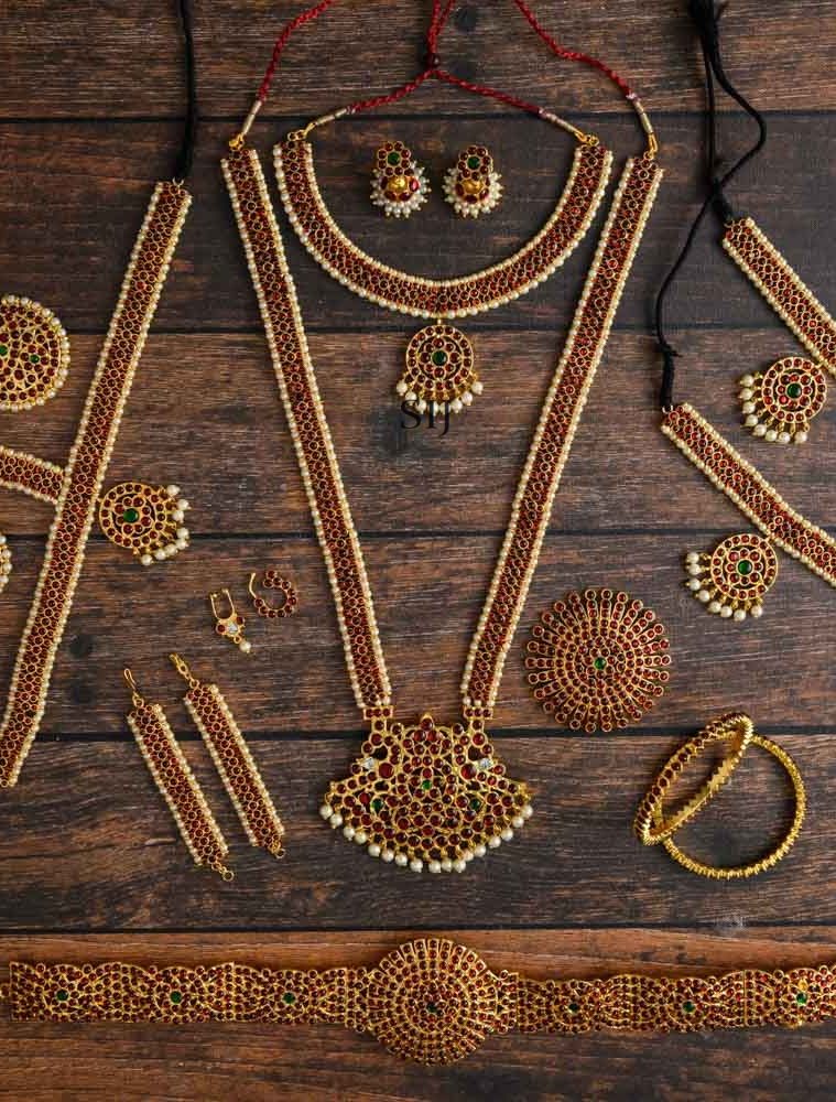 Baratanatyam Kemp Jewellery Set(Adult) - AADIJS01330