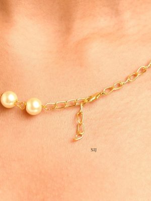 Blue Jaipuri Stone Pearl Chain ABDIPC02065