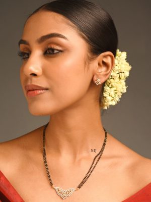 Butterfly Pendant Black Beaded Mangalsutra ABDIMG02068