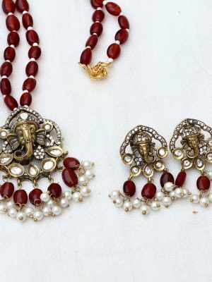 Ganesh Pendant Beaded Necklace ACCIN02281