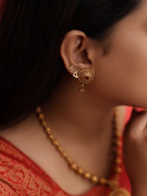 Gold Beaded Haram(Gundlamala) VARIL01106