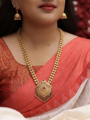 Gold Beaded Haram VARIL01107