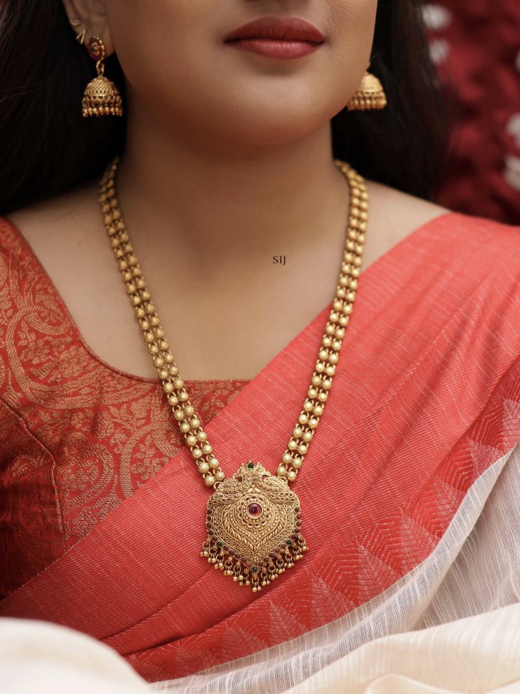 Gold Beaded Haram VARIL01107