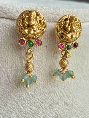 Green Beaded Lakshmi Haram SPAIL02418