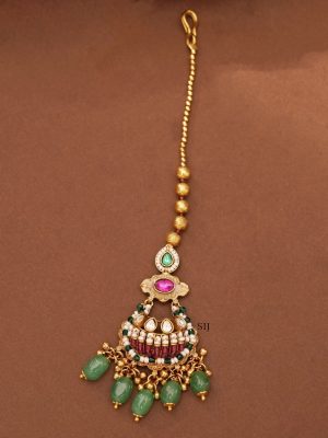 Handmade Meenakari Necklace with Tikka