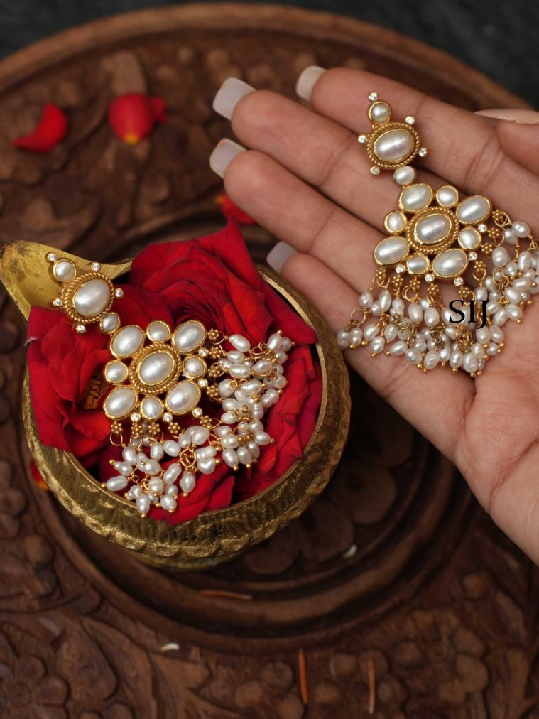 Silver Pearl Earrings RIMIE01450