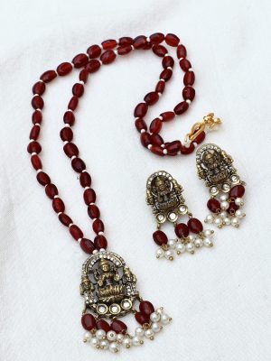 Lakshmi Pendant Beaded Necklace ACCIN02282