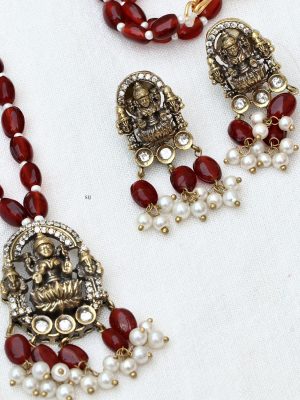 Lakshmi Pendant Beaded Necklace ACCIN02282