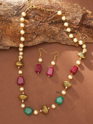 MultiColour Jaipuri Stone Pearl Chain ABDIPC02066