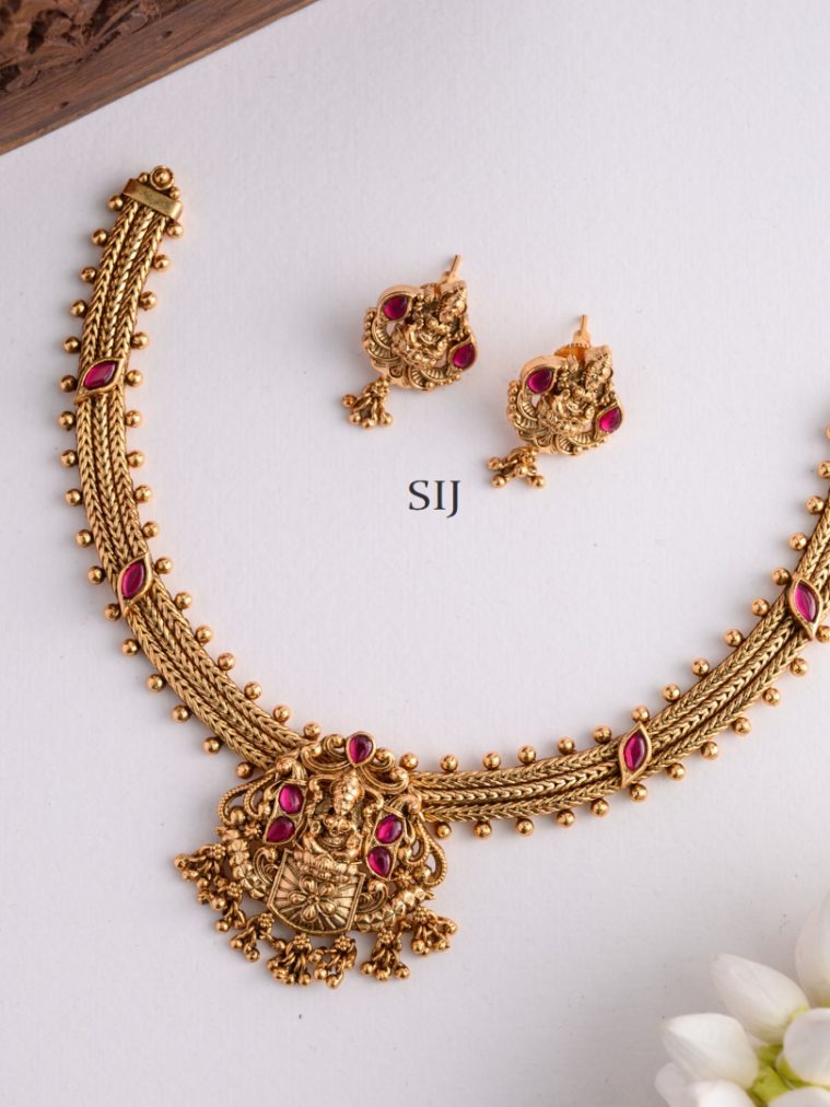 Nakshi Ruby Kemp Necklace AJPIN03088-02