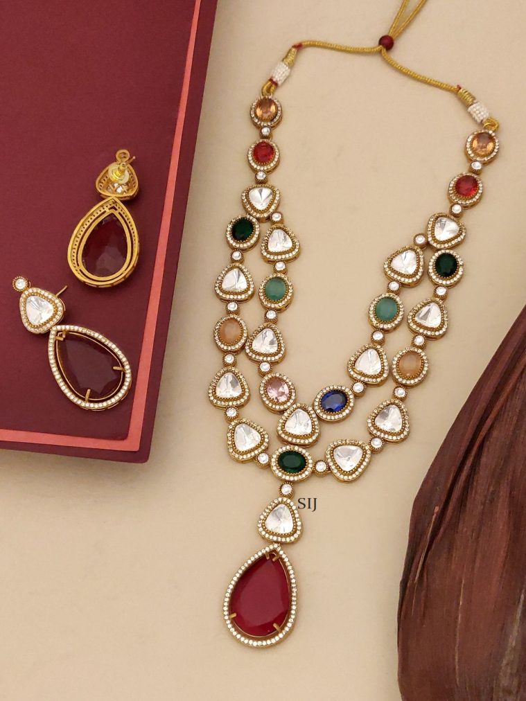 Navaratna Polki Necklace ABDIN02099