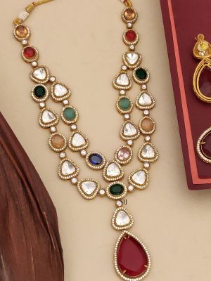 Navaratna Polki Necklace ABDIN02099